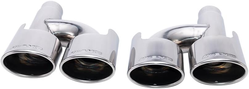 ya 6 8.24 baidi SS 304 Muffler Tips AMG Fit C250 C300 C350 for Mercedes W204 W211 C-Class