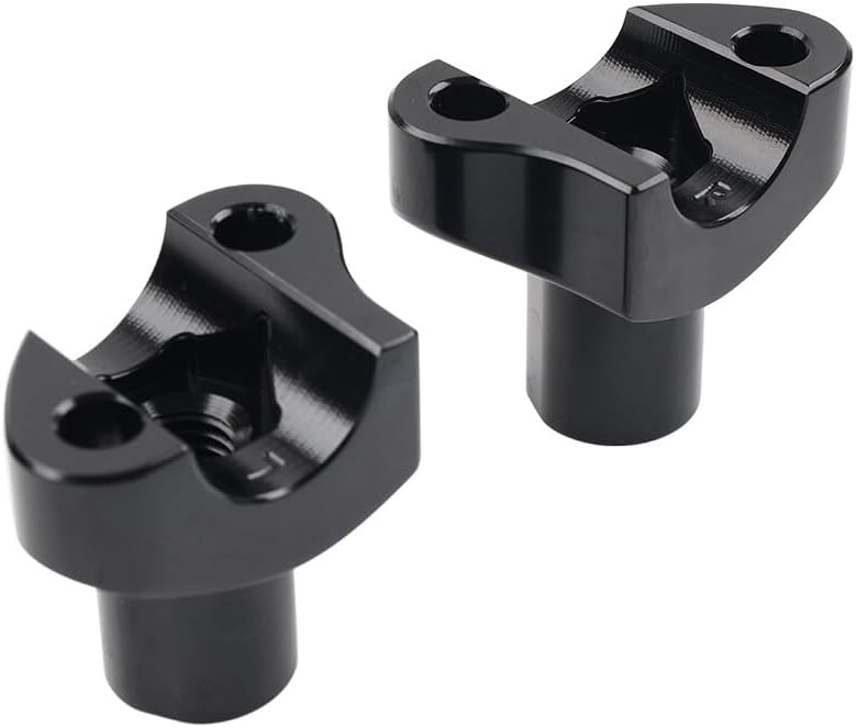 ya 4 8.8.2 2 Straight Handlebar Risers Black for Harley 1 Bar Dyna Sportster Softail