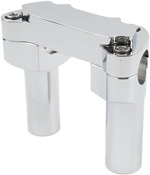 ya 4 8.8.2 Chrome 3.5 Straight Handlebar Riser & Top Clamp for Harley Dyna Tour Road Glide