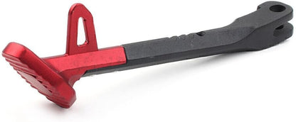 ya 2 8.15 220mm Universal Motorcycle Side Stand Leg Kickstand Supporter Aluminum Black+Red