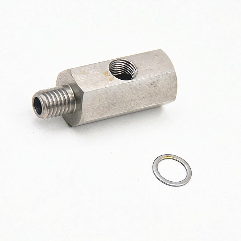 ya 5 8.10 Oil Pressure Sensor Tee 1/8''NPT to Adapter Fitting Turbo Supply Feed Line Gauge