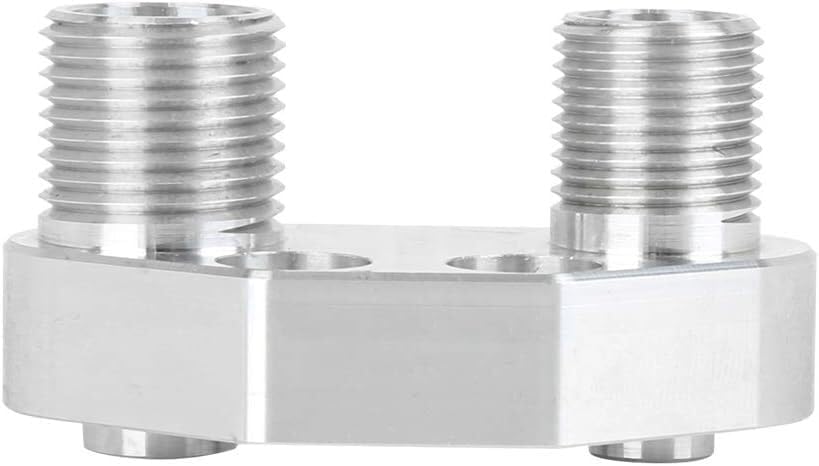 ya 12 10.8 baidi AC Compressor Adapter Fitting for Sanden SD7B10 7176 Aluminum Alloy Silver Tone