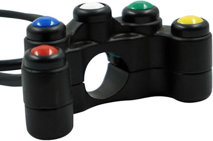 ya 4 8.14 7/8 22mm Universal Handlebar Switch 5 button Array Motorcycle Switches Plastic