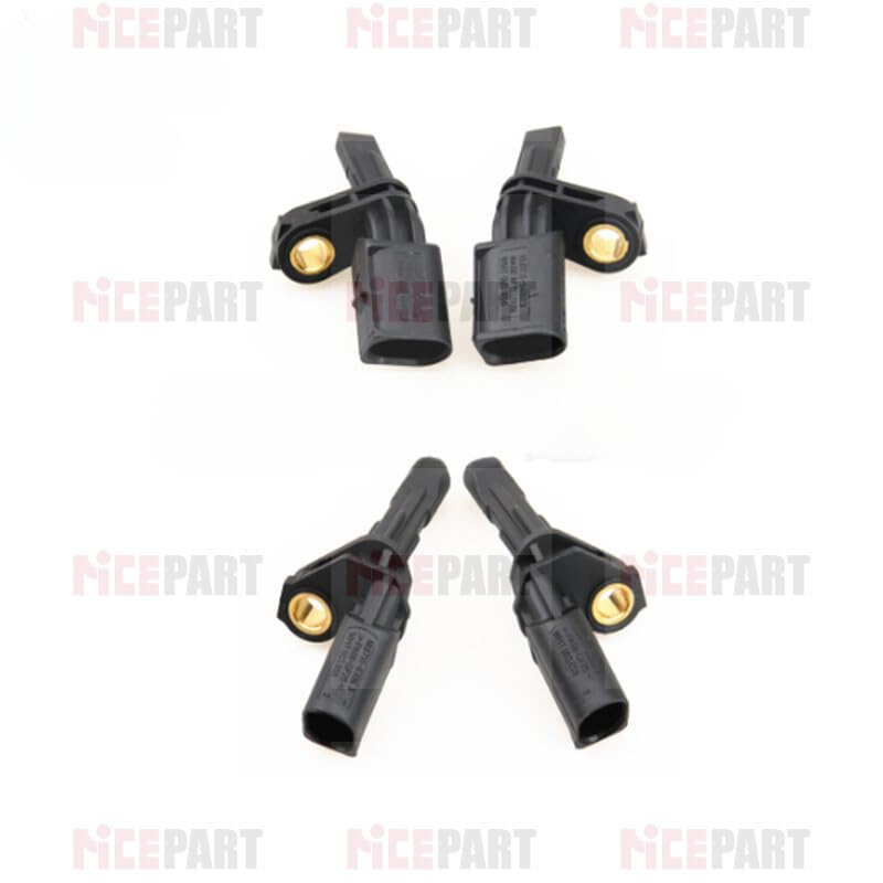 ya 9 10.24 Front and Rear ABS Wheel Speed Sensor 4 pcs Compatible for Audi for VW for Passat for Golf