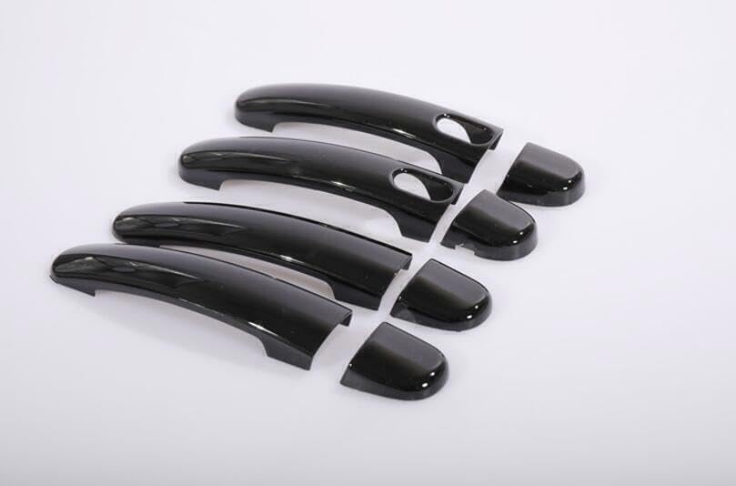 ya 5 8.10 for Volkswagen for Jetta 2014-2018 Bright Black Outer Side Door Handle Trims W/Hole