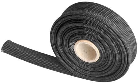 ya 4 8.8.2 Heat Shield Sleeve- 1/2 ID x 10' Black Adjustable for Automotive Wires and Cables Brake Lines