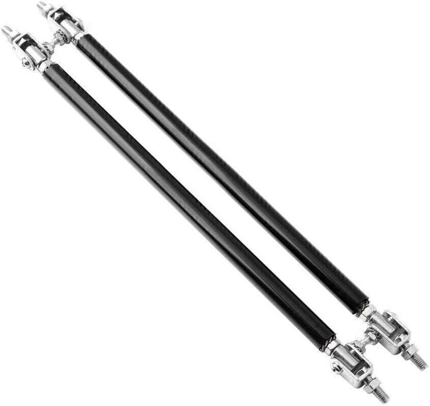 ya 4 8.8.2 20cm Adjustable Front Bumper Lip Splitter Strut Rod Tie Support Bar Black