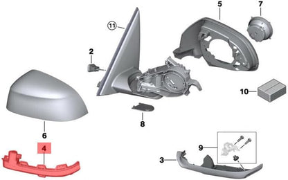 ya 4 8.10 Right passenger mirror turn signal light fits for BMW X3 G01 X4 G02 X5 G05 X6 G06