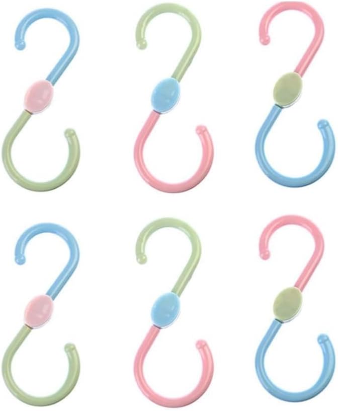 ya 26 10.21 baidi 4 Packs Swivel Hook Rotatable Hooks Colorful S-Hooks for Hanging