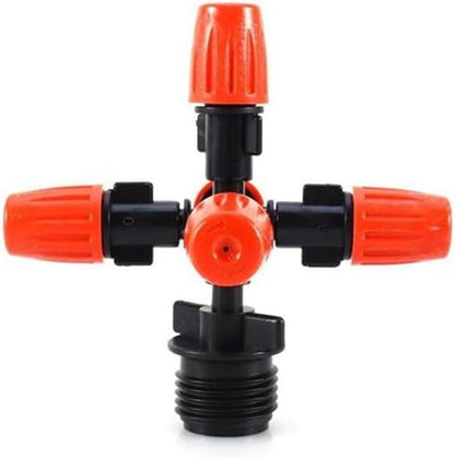 ya 26 10.21 baidi 5-Head Atomization Nozzle 1/2 Mounting Plastic Ganden Water Spray Adopter