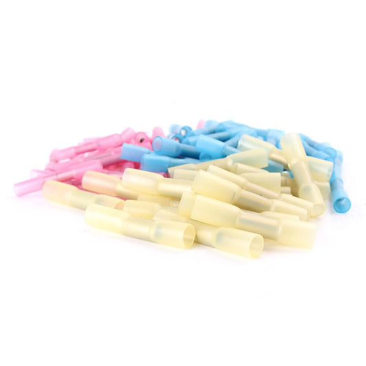 ya 16 10.20 baidi Cable Connector Heat Shrink Butt Electrical Wire Splice Term l Red Yellow Blue