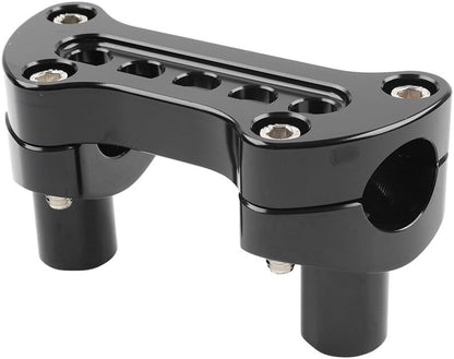 ya 5 8.24 baidi 2 Straight Handlebar Riser Top Clamp for Harley Dyna Touring Road Glide Black