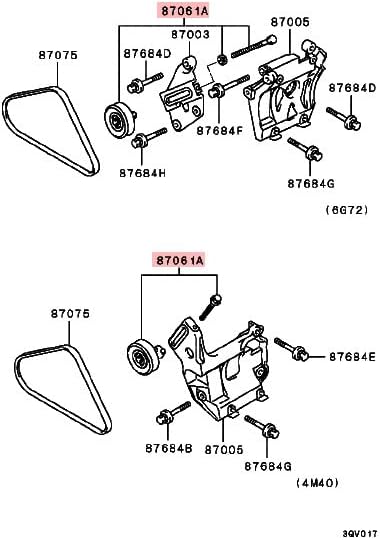 ya 2 8.15 A/C Compressor Tension Pulley for Mitsubishi for Challenger K96W 1997-2007