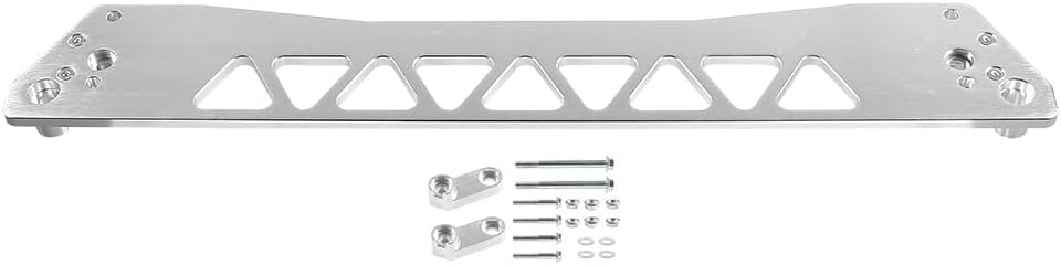 ya 9 10.24 Billet Rear Lower Subf for Ram e Support with Bar for 1996-2000 for Honda for Civic EG Silver -