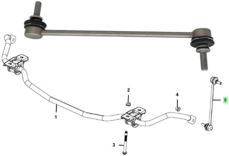 ya 11 9.14 baidi68224732AB Front Sway Bar Link Set for Jeep Cherokee 2014-2020