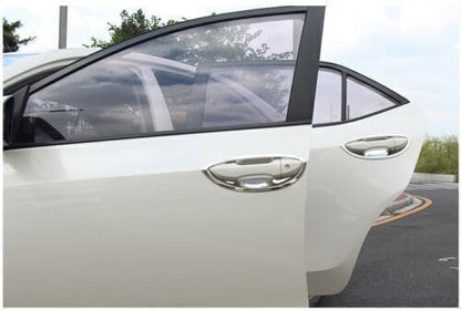 ya 2 8.15 Stainless Steel Chrome Exterior Door Bowl Trim for 2015-2018 for Toyota for Corolla 