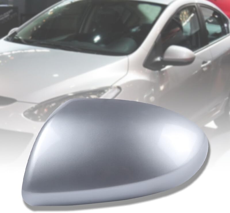 ya 11 9.14 baidiCar Left Driver Side Mirror Cover Cap No-Signal Sliver for Mazda 3 2010-2013
