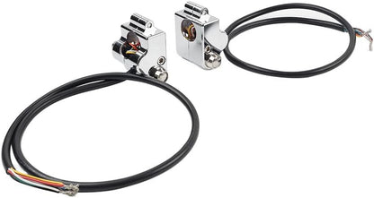 ya 4 8.14 Motorycle CNC 1 25mm Handlebar Switch Controls Housing for Harley Universal