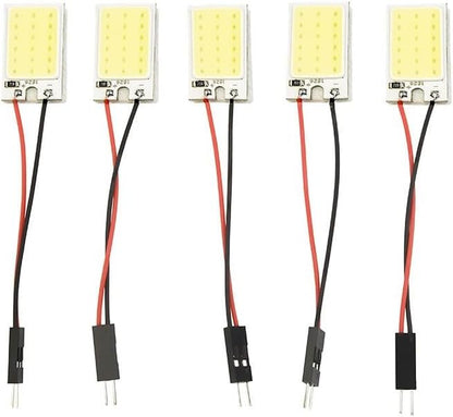 ya 13 9.15 baidi 5pcs 12V Car COB 18LED Interior Dome Panel Light Bulb Festoon Lamp Parts SET