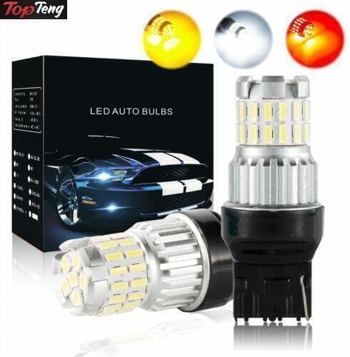 ya 4 8.8 T20 7443 W21/5W LED Brake Reverse Light Bulb Canbus Error Free 6500K White
