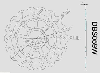 ya 13 9.15 baidi Front Brake Disc Rotor for Kawasaki ZX6R 13-22 ZX10R 08-15 ZZR1400 Z800 Z1000