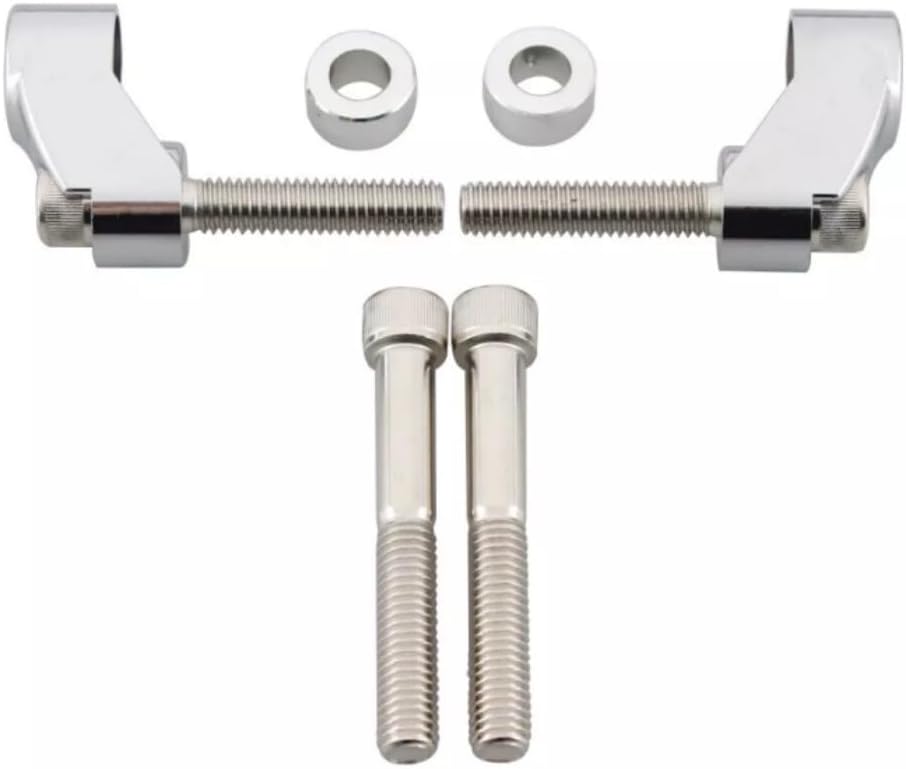 ya 2 8.15 Front Turn Signal mounting Bracket Relocation kit for Harley Dyna 39mm 49mm Chrome Alloy