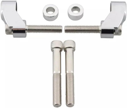 ya 2 8.15 Front Turn Signal mounting Bracket Relocation kit for Harley Dyna 39mm 49mm Chrome Alloy