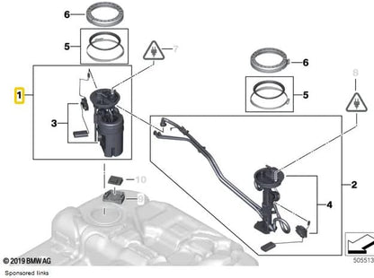 ya 4 8.10 1 pc Fuel Pump Module Assembly Fit for BMW E70 F85 E71 E72 F16 F86 X5M X6