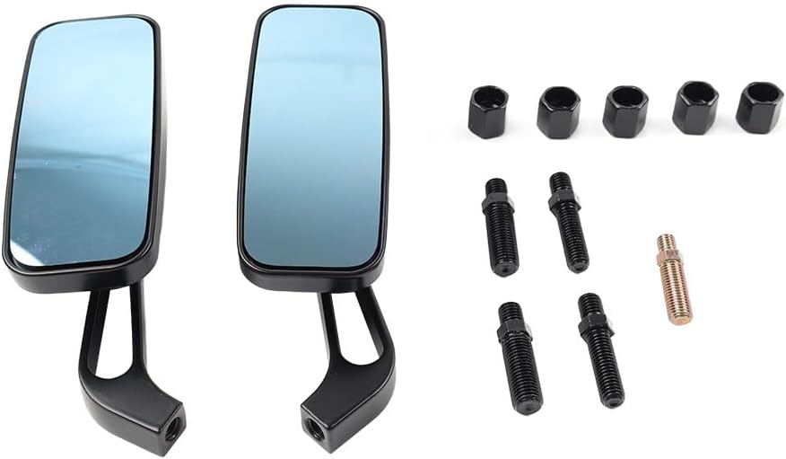 ya 13 9.15 baidi Rectangle Motor Rear View Side Mirrors for Harley Street Glide Road King Black