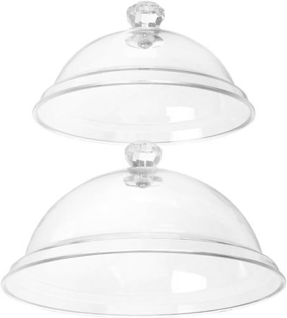 ya 4 8.14 2 Pcs Dust Cover Small Cake Dome Food Covers for outside Clear Domes