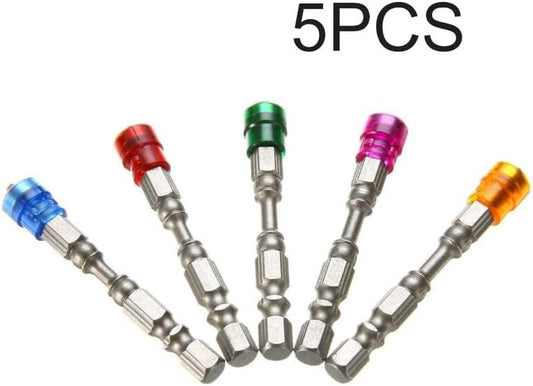 ya 26 10.21 baidi 5x New Steel Magnetic 1/4 Hex Screwdriver Bits Tool Set For Gypsum Board Screw