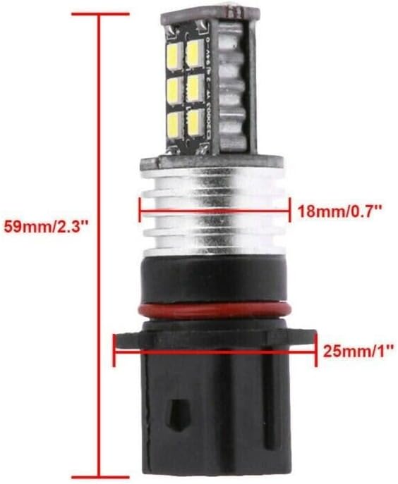 ya 4 8.8 Bulb Fog Light P13W White 12V DC 15LED 2835 2pcs 6000K
