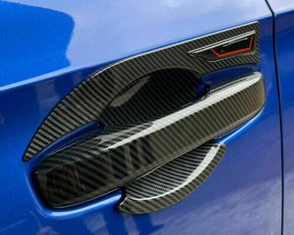 ya 5 8.10 for Honda for Civic 11th 2022-2023 Door Handle+Bowl Cover Trims Carbon Fiber Color