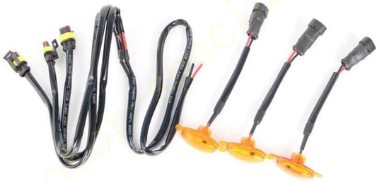 ya 4 8.8 3-Pack Grille LED Lights Raptor Style Grill Decoration for Chevrolet Colorado 15-16