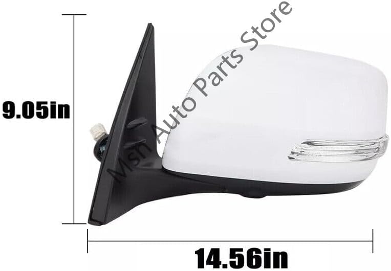 ya 11 9.14 baidiRight Rear Door Mirror White for Toyota for for Land Cruiser Prado 150 Series 2009-2013