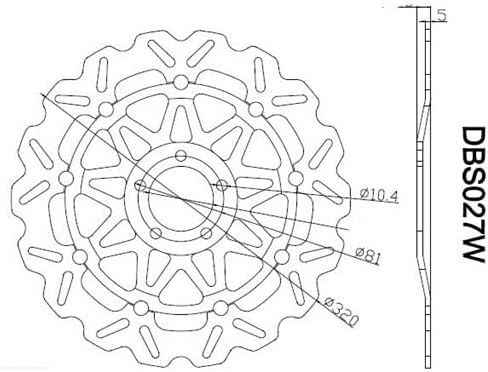 ya 13 9.15 baidi Front Brake Disc Rotor for Kawasaki ZZR1100 ZZR1200 ZX12R ZX7R ZX9R VN1500