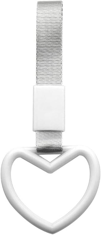 ya 4 8.8.2 HEART White JDM TSURIKAWA TRAIN CAR HANDLE STRAPS CHARM DRIFT J6C7