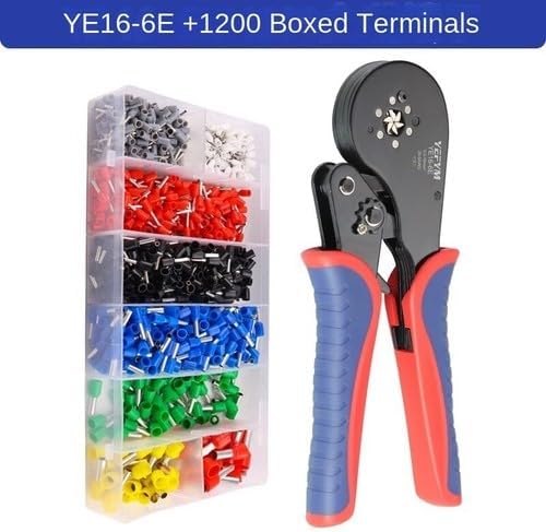 ya 28 10.13 baidi HSC8 6-4 Hexago l Serrated Self-Adjusting Ratchet Wire Termi l Crimper Kit-33