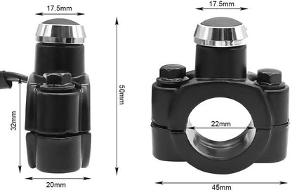 ya 4 8.14 7/8 Motorcycle Handlebar Kill Switch On Off Push Button Headlight Fog Spot 12V