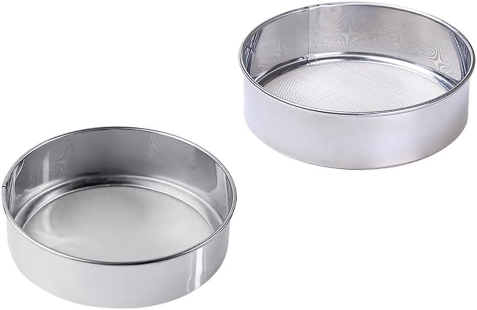 ya 14 9.20 baidi 2 Pcs Baking Tools Fine Mesh Sieve Flour Stainless Steel Sifter Gadgets-1