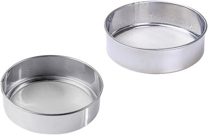 ya 14 9.20 baidi 2 Pcs Baking Tools Fine Mesh Sieve Flour Stainless Steel Sifter Gadgets-1