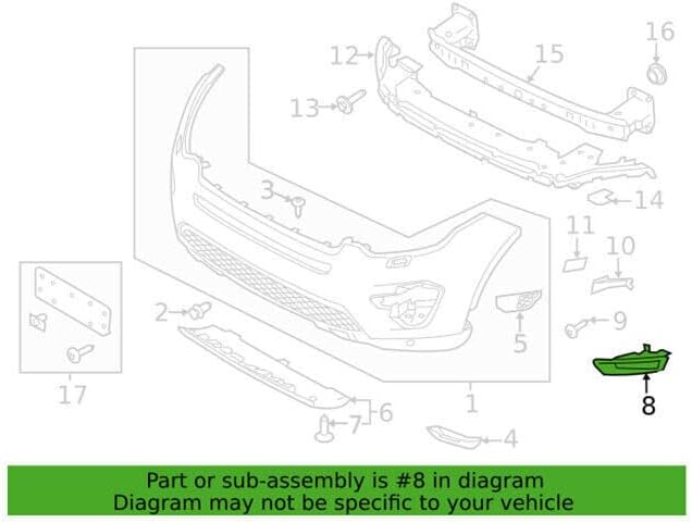 ya 4 8.24 baidi Right side front fog lamp trim f for Ram e suitable for Land Rover Discovery Sport 2015-19