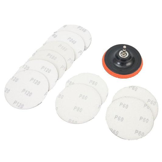 ya 26 10.21 baidi 10X 4inch Sanding Discs 100mm Hook&Loop Sandpaper with Backing Pad M10 Set AU
