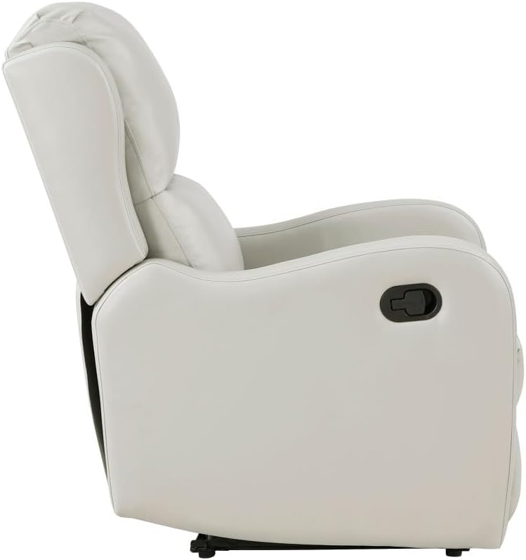 ya 28 10.13 baidi For Living Room 1pc Taupe Reclining - Faux Leather Upholstery, Solid Wood