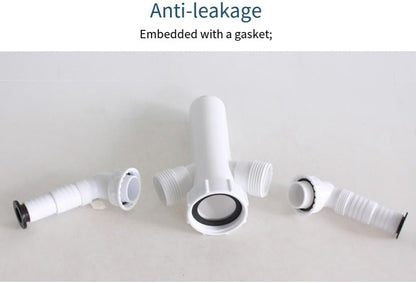ya 28 10.13 baidi Sink Waste Trap 112 Inlet Double Outlet for Washing Machine Fit