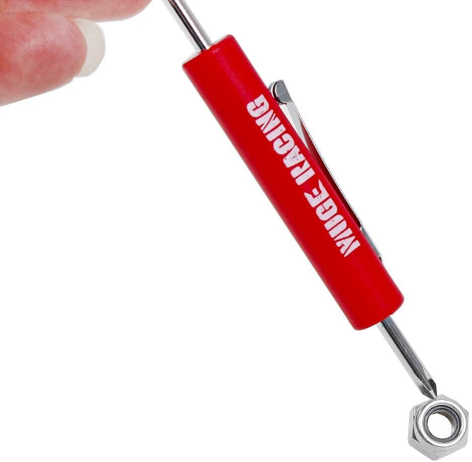 ya 28 10.13 baidi 10x Red Mini Pocket Screwdriver Flat Tip Magnet Clip