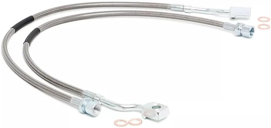 ya 10 9.16 baidi 2PCS Front Steel Extended Brake Lines for Chevy for Silverado 1500 2/3500 HD 89370
