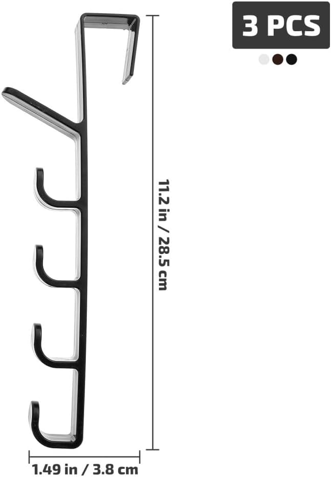 ya 26 10.21 baidi 3 Pcs Five-Section Hook Over The Door Hooks Ve al for Hanging Coats