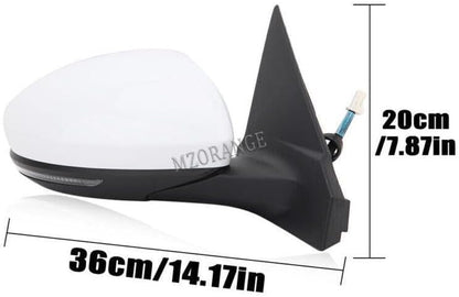 ya 11 9.14 baidiRight Side Mirror for Nissan Sentra 2020-21 Power for MAN ual Fold Heated White 7Pins