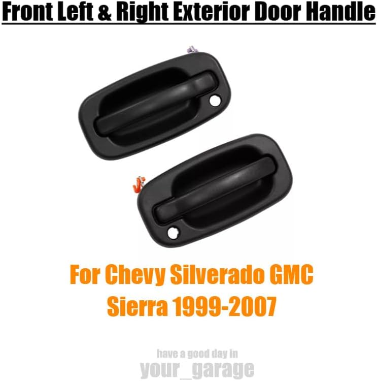 ya 9 10.24 Front Left & Right Exterior Door Handle for Chevy Silverado for GMC for Sierra 1999-2007